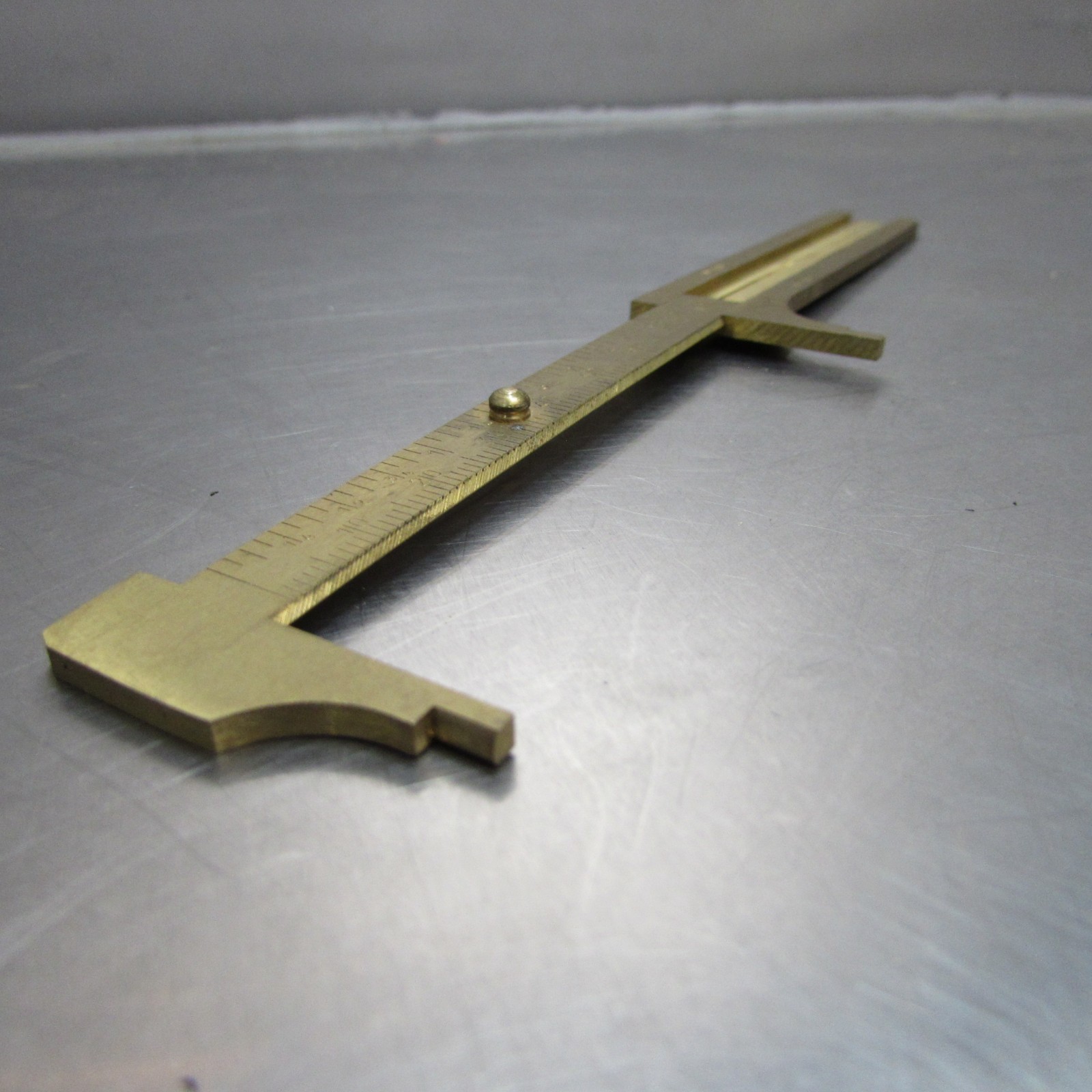 VTG 6A-204 VIGOR GERMANY Brass Pocket Caliper 3-inch Sliding Rule Machinist Jewe