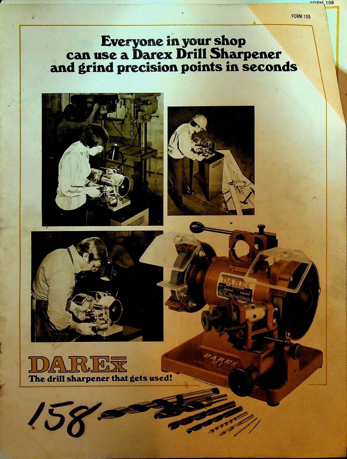 Darex Drill Sharpener Brochure 1977 Beecher Illinois