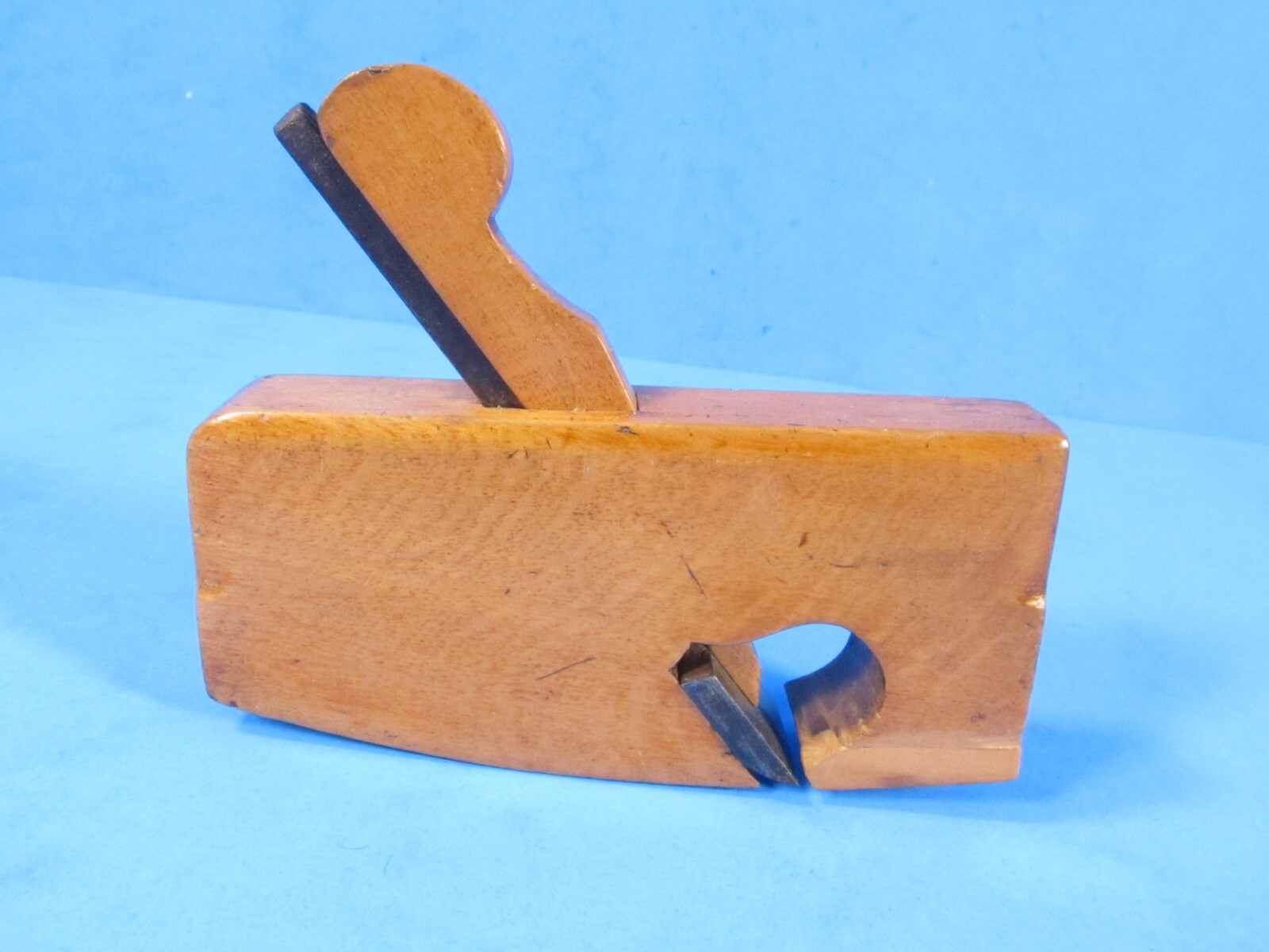 showy solid boxwood w boxing 3/4″ circular wood rabbet molding plane 3-3/4″ long