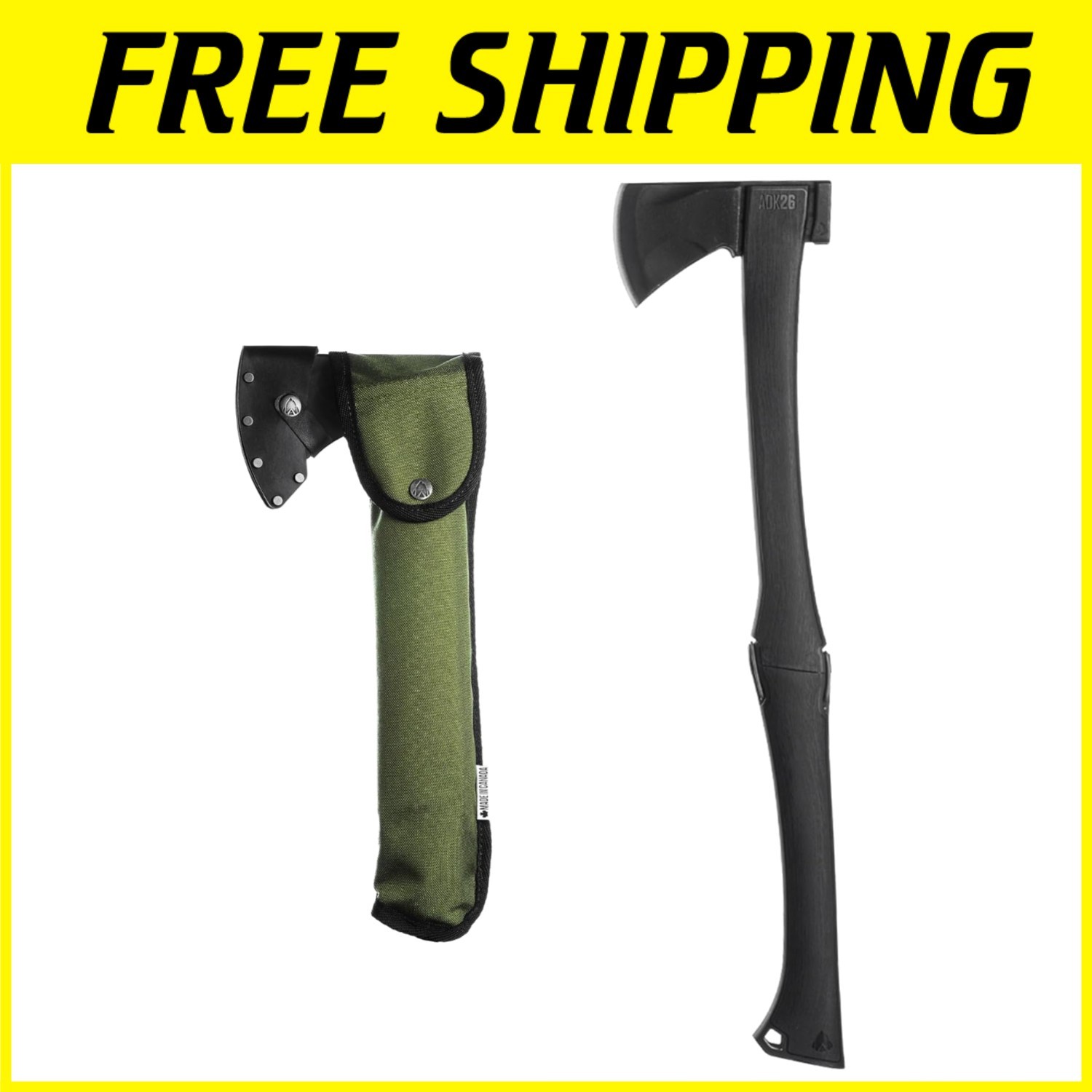 Carbon Steel Camp Axe for Hunting & Fishing
