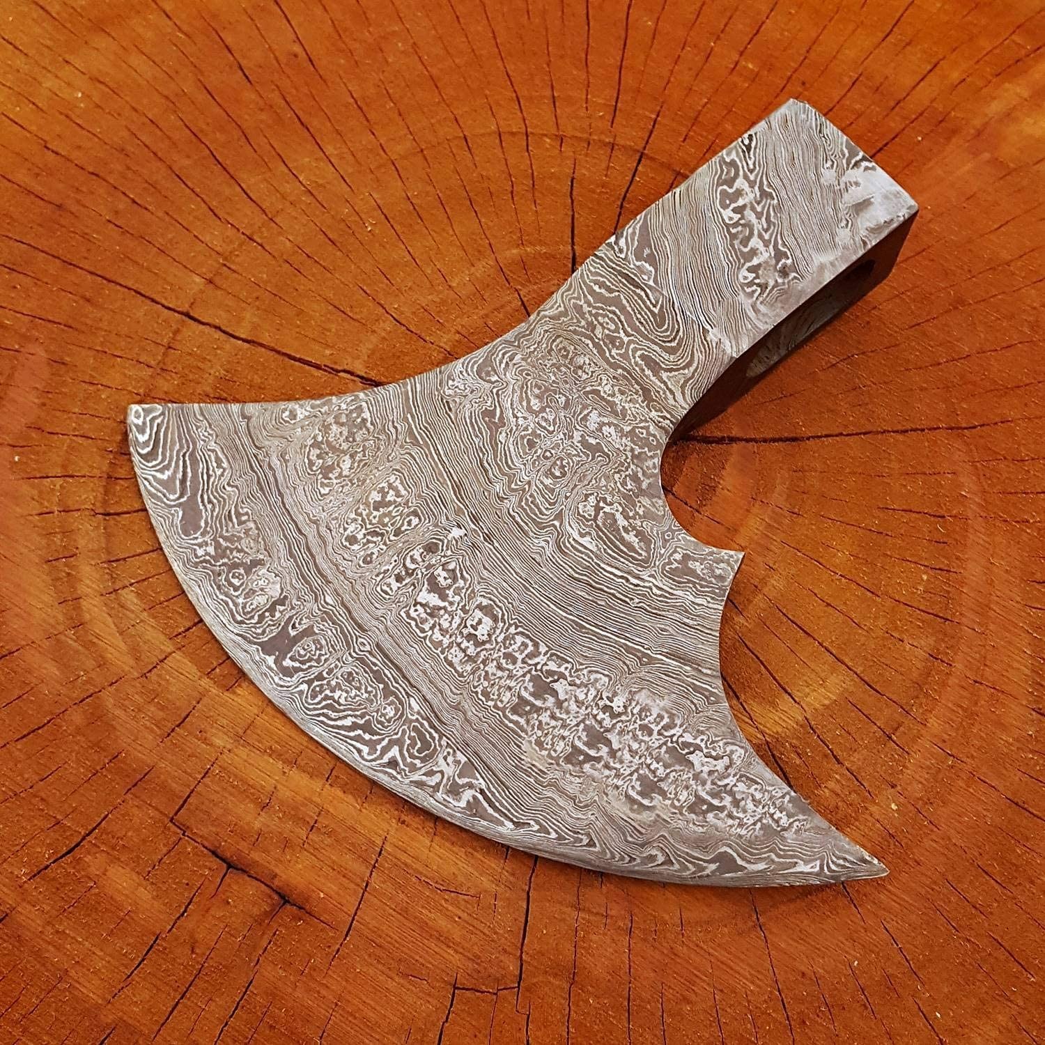 Axe Head Handmade Damascus Viking Broad Bearded Camping Wood Cutting