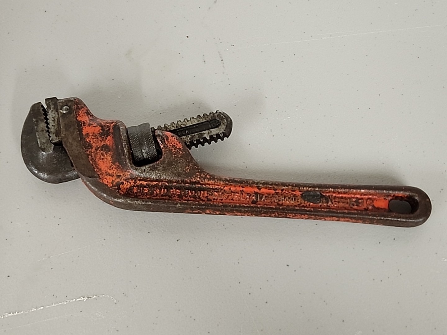 Vintage Ridgid Red E10 10″ Adjustable Offset Pipe Wrench
