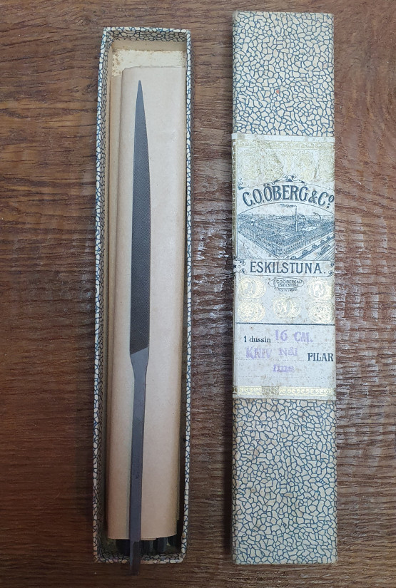 NOS Oberg Eskilstuna 8 Knife Needle Files – Original Box – Fine Cut – Unused