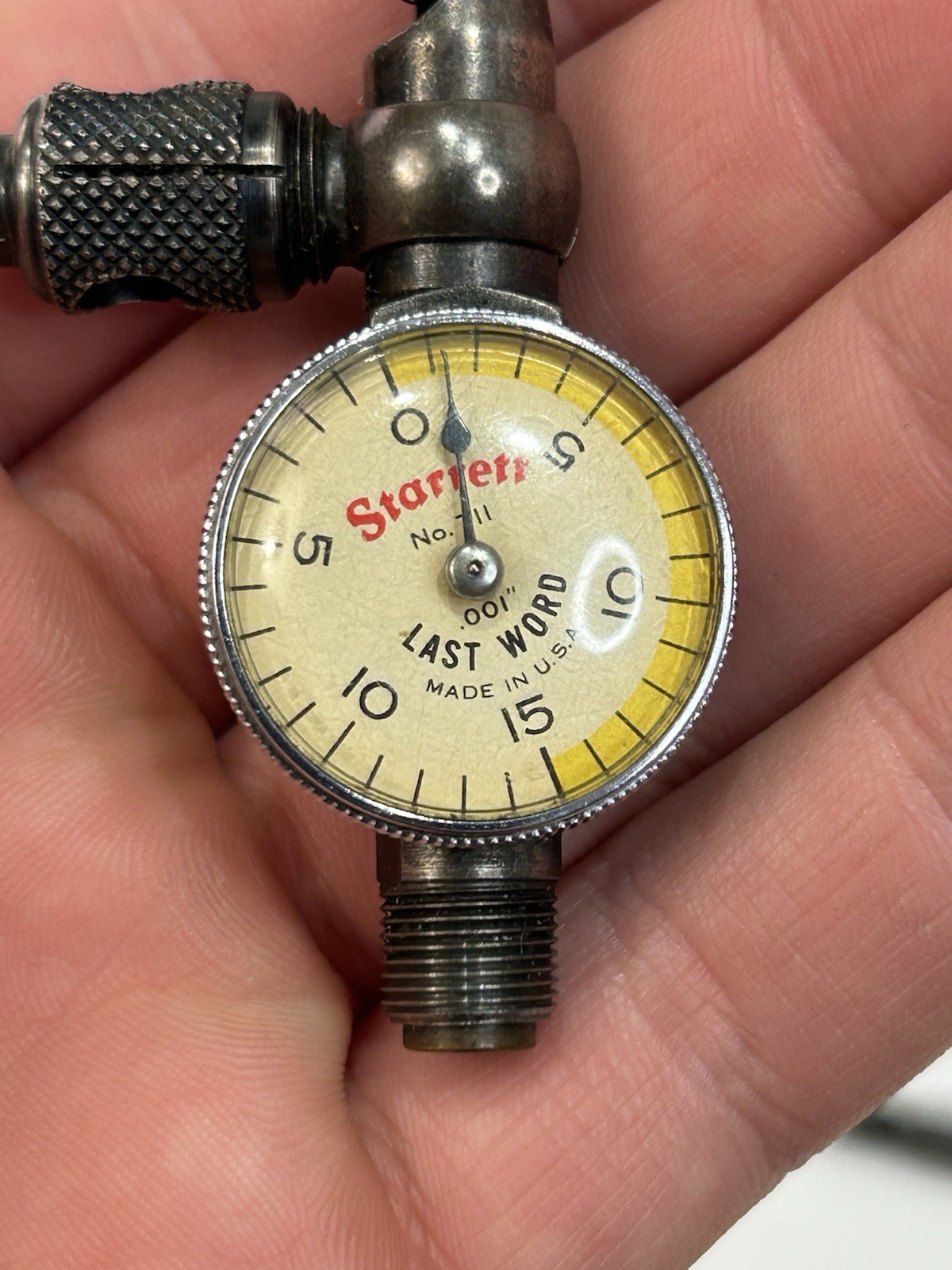 Starrett Last Word Dial Test Indicator No. 711 w/Case & Attachments – .001”
