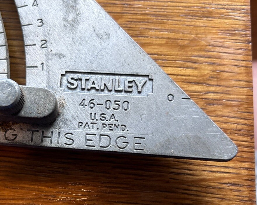 1987 Swanson 7″ Speed Square -Stanley 46-050 Speed Square Aluminum USA 🇺🇸 Made