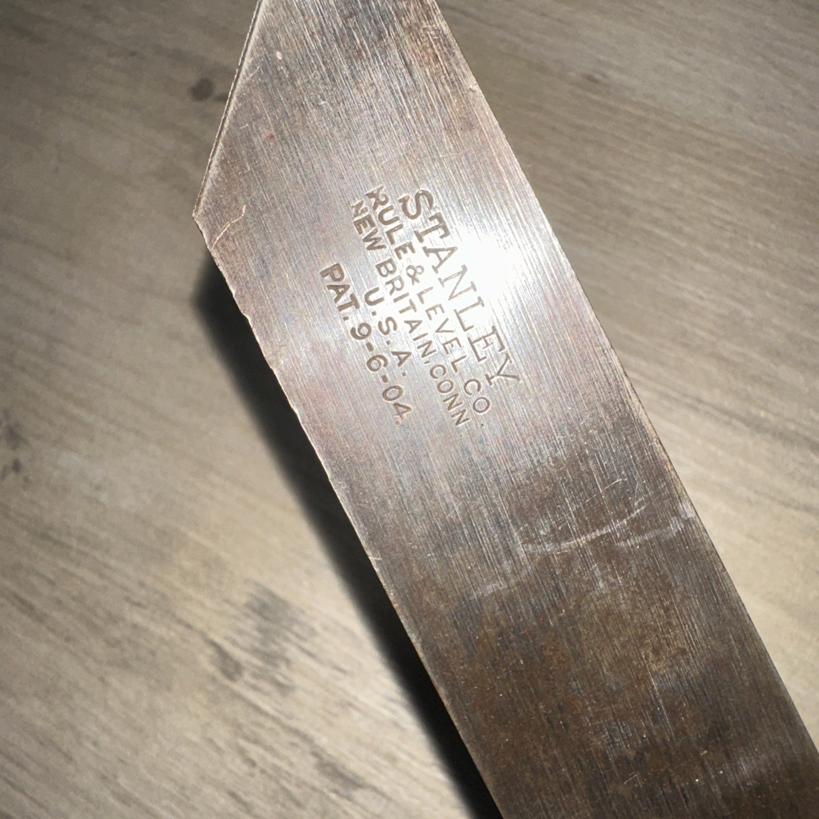 Stanley Rule & Level Co. 6” Sliding T Bevel Brass & Wood Pat. 9-6-04 Vintage USA