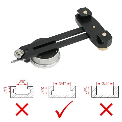 Table Saw Alignment Gauge Calibrator Dial Indicator Thin Rip T-slot Version