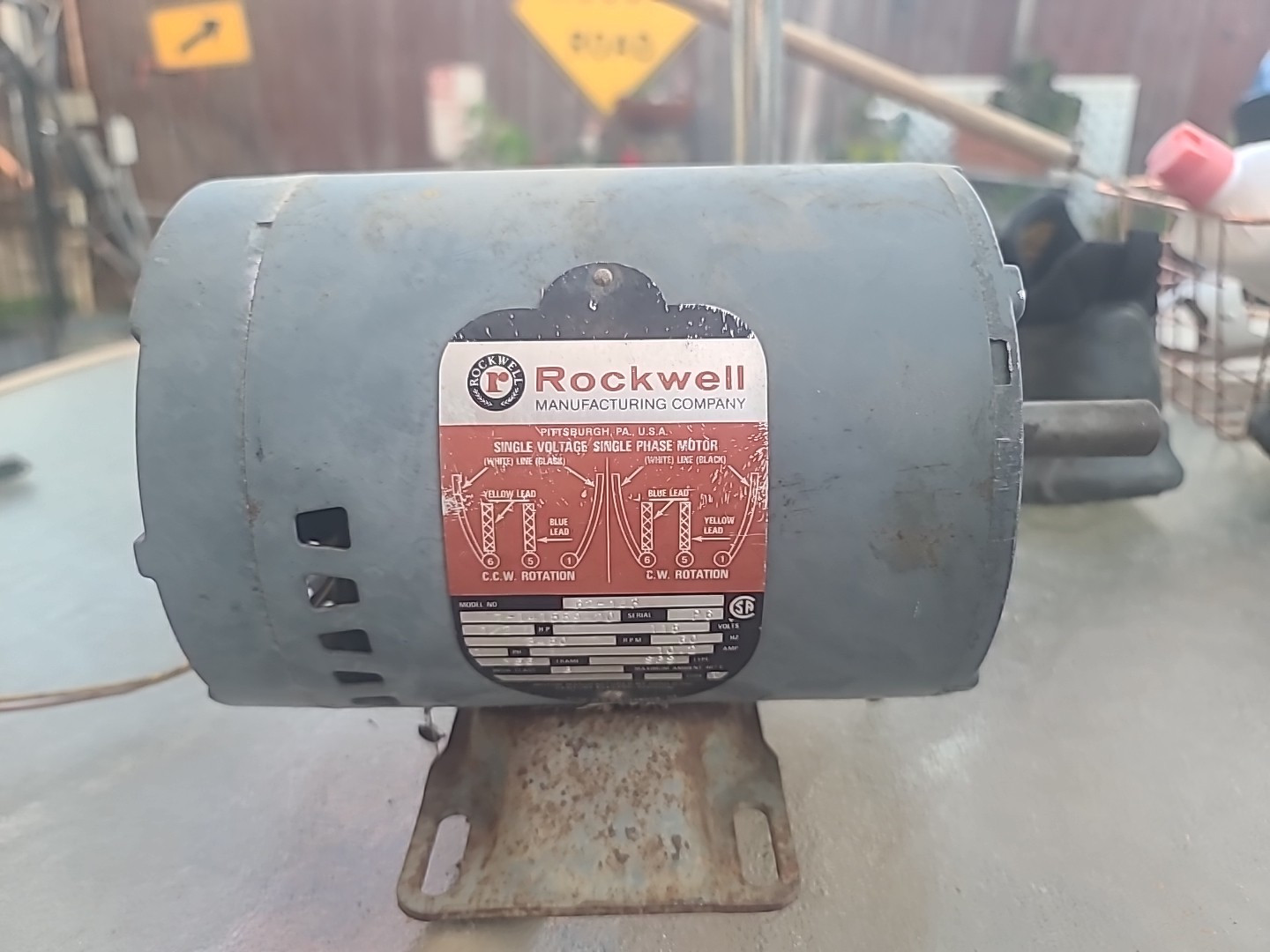 Vintage Rockwell 62-143 Reverseable 1/2 hp , 3450 rpm Century Electric USA