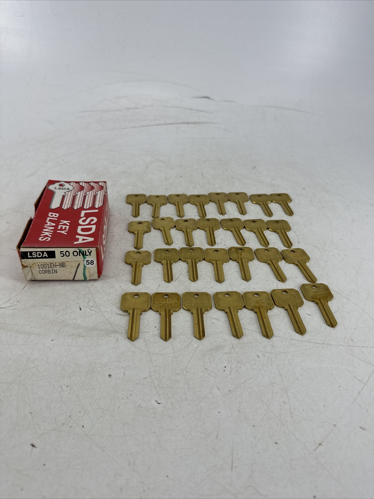 RARE LOT OF 29 LSDA Key Blanks 1001EH-NB