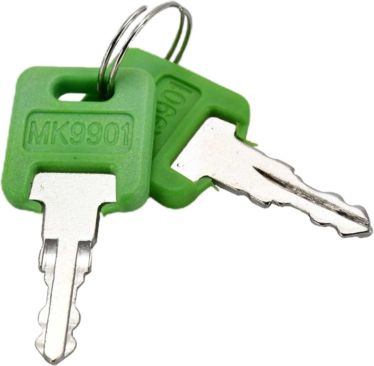 2Pcs RV Keys MK9901 6601 Motorhome Green Master Compatible with Silver