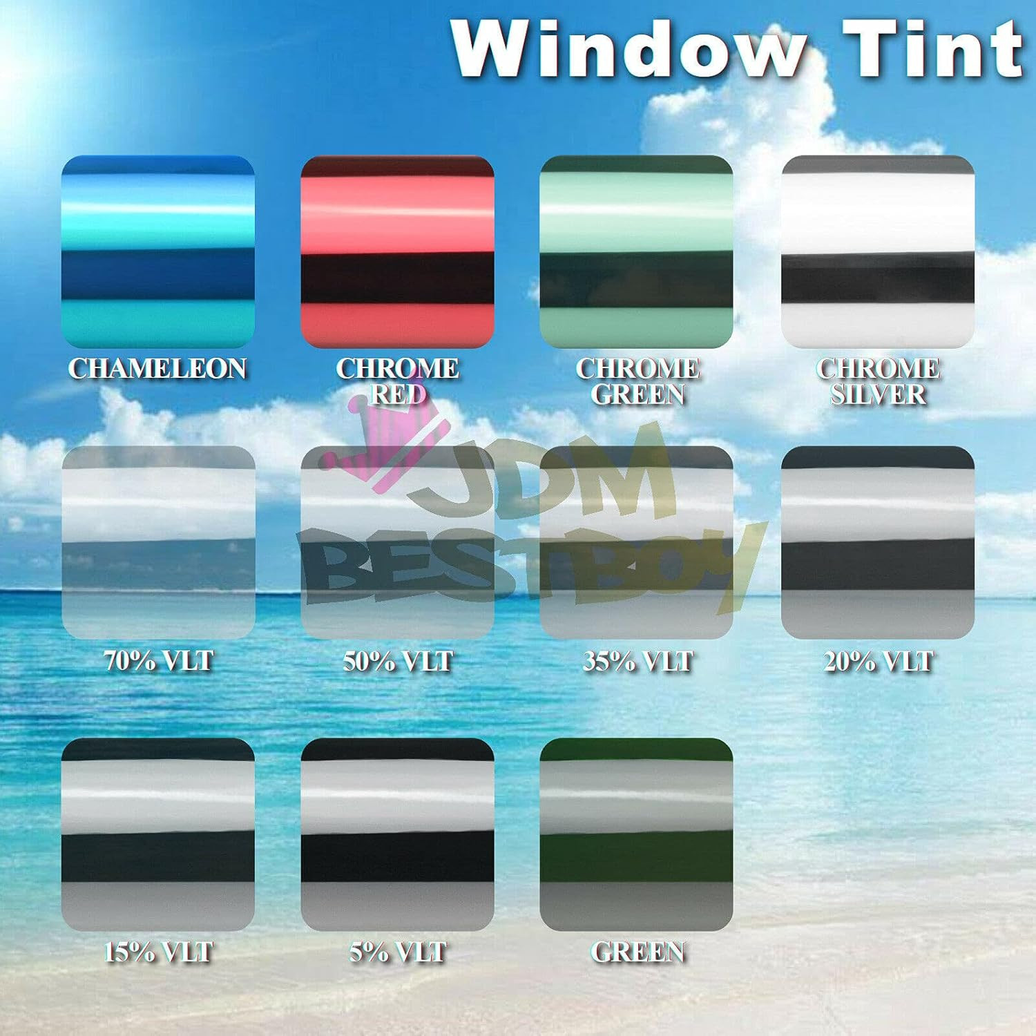 Free Tool Kit 20″X120″ (20″ X10FT) VLT 35% Uncut Roll Window Tint Film Charcoal