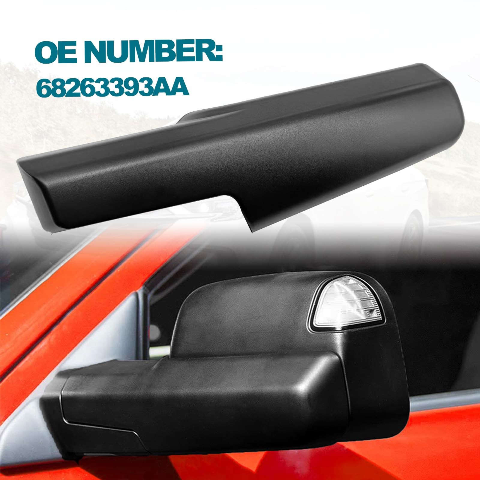 Left Driver Side Trailer Tow Mirror Cover for 2014-2019 Dodge RAM 1500/2500/3500