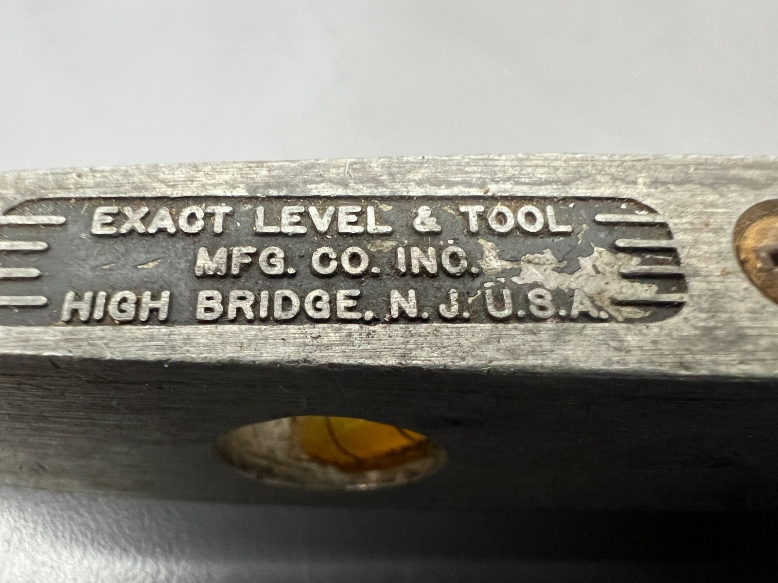 (K) VINTAGE EXACT LEVEL & TOOL MFG CO. No. 99 ALUMINUM TORPEDO LEVEL – VGC – USA