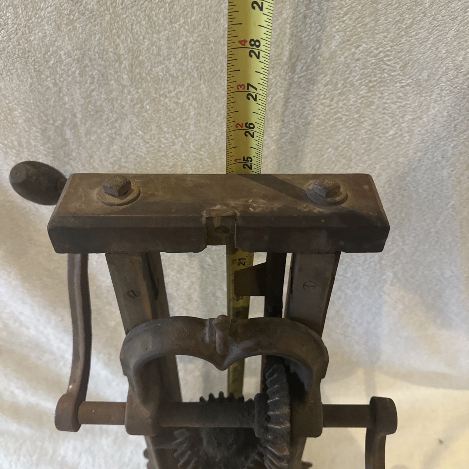 Antique Vintage Foldable James Swan Co Boring Machine-Barn Beam Drill – See Desc