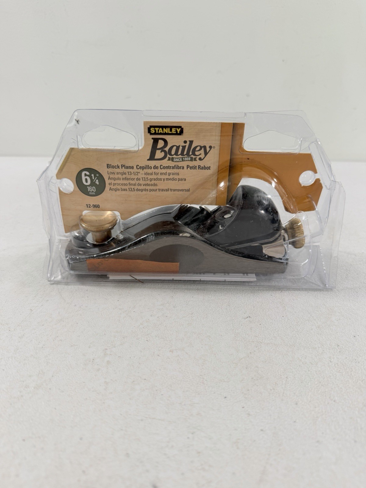 Stanley Bailey Block Plane 6 1/4″ 160 mm Low Angle End Grain Woodworking Tool