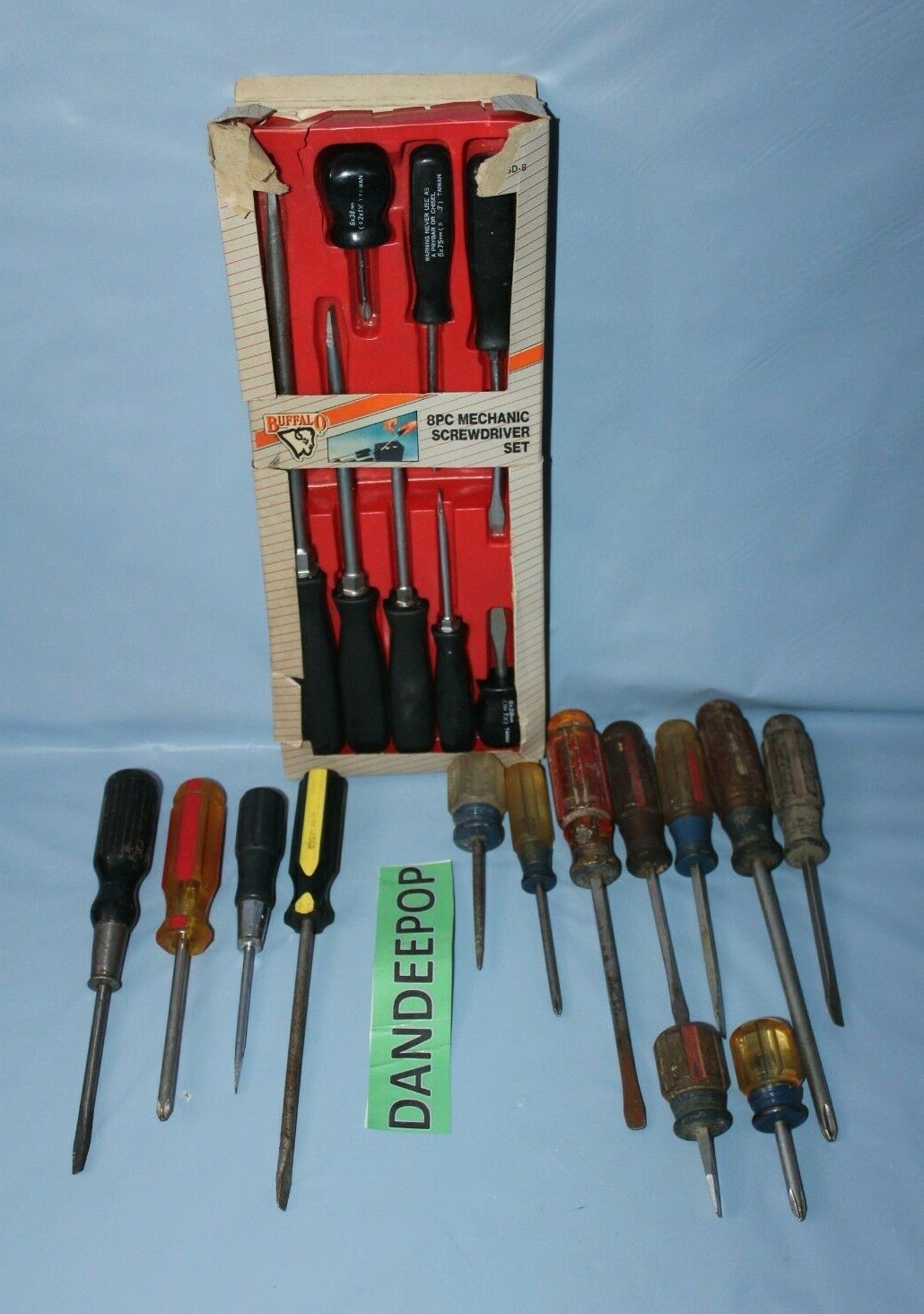 21 Piece Assorted Craftsman Stanley Buffalo Screwdrivers Tools Standard Philips