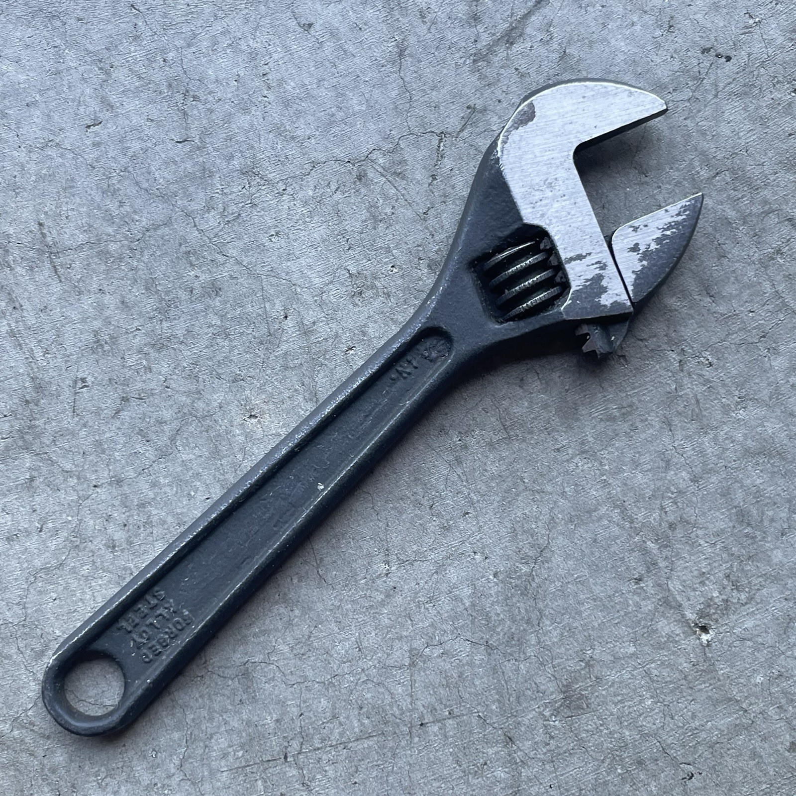 Vintage 4” Adjustable Wrench P & C Tools Black Oxide USA Nice!