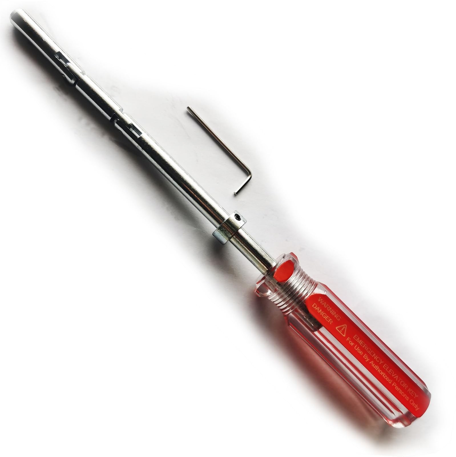 Elevator Drop Key Double Knuckle Emergency Red Handle with Silver
