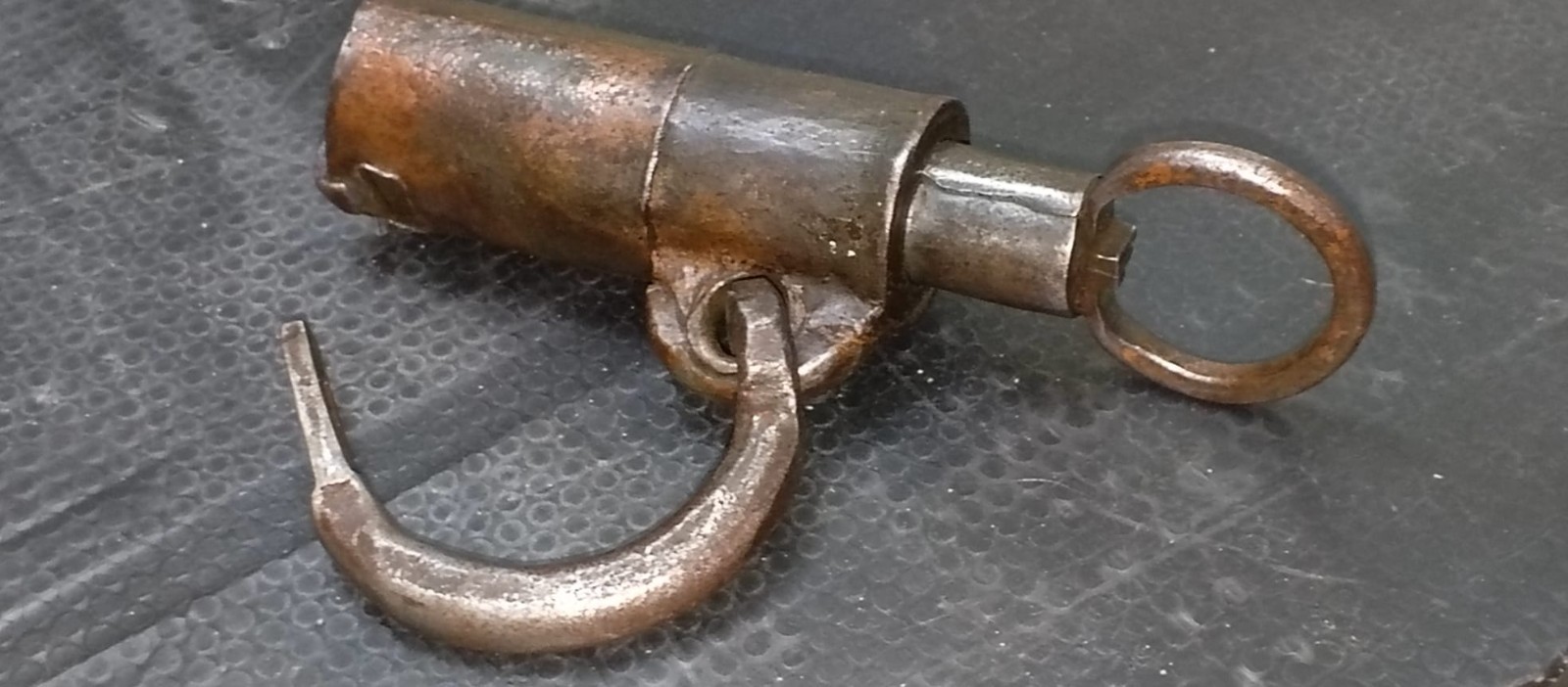 Vintage Padlock USSR 1940-50s Very Large Soviet Prison Art Handmade Weight 970 g