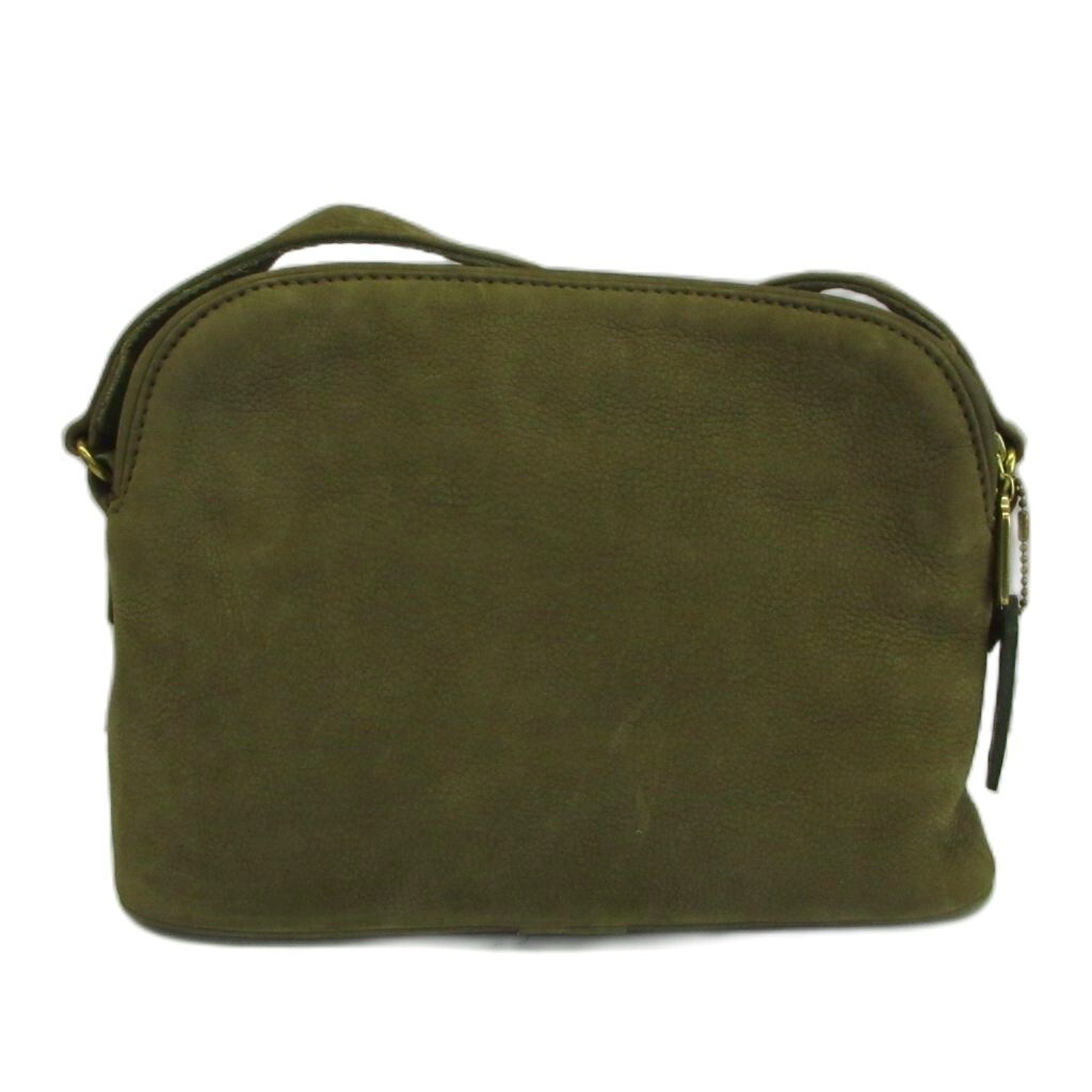 COACH Sonoma 4941 Shoulder Bag Nubuck Leather Zip Khaki Used