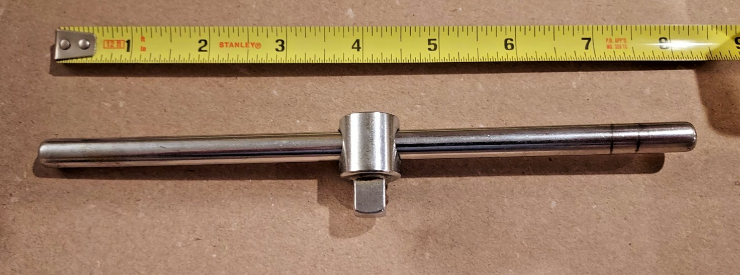 Vintage Indestro 3/8″ Drive Sliding T Handle Breaker Bar 2763 Made in USA