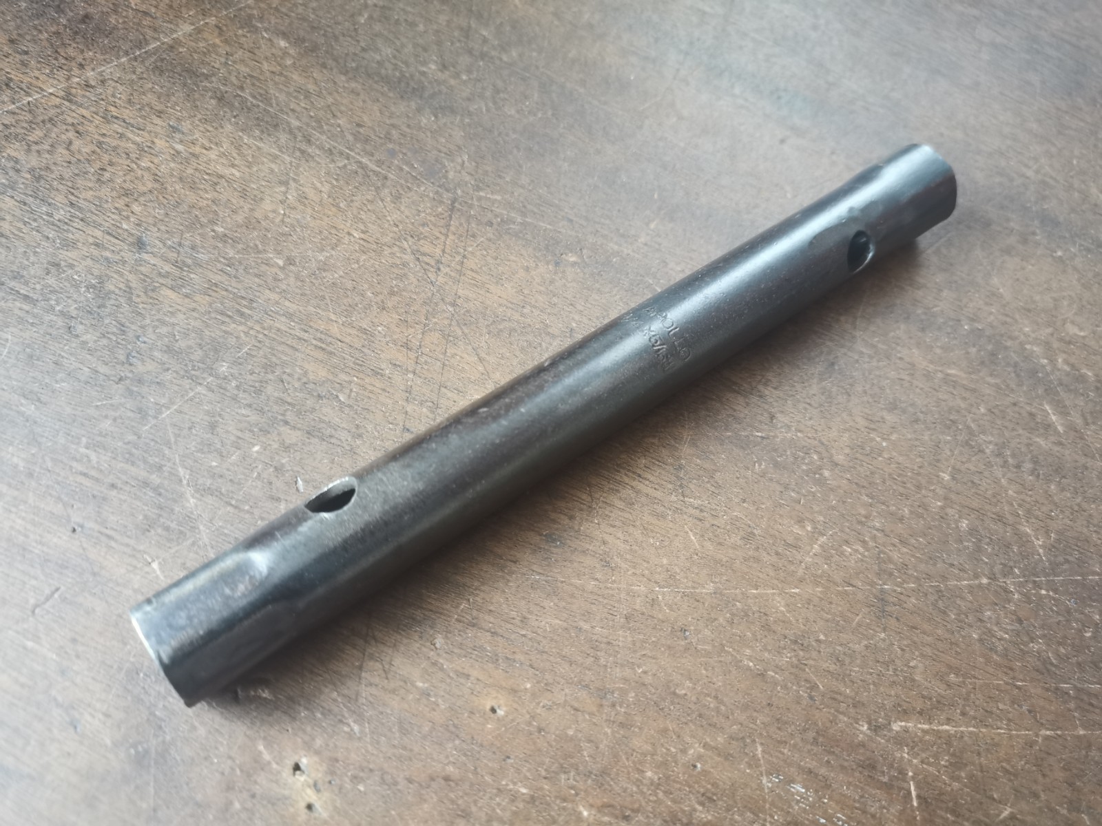 Vintage Apollo box spanner, 5/16w X 1/4w, 7 1/2″ long.