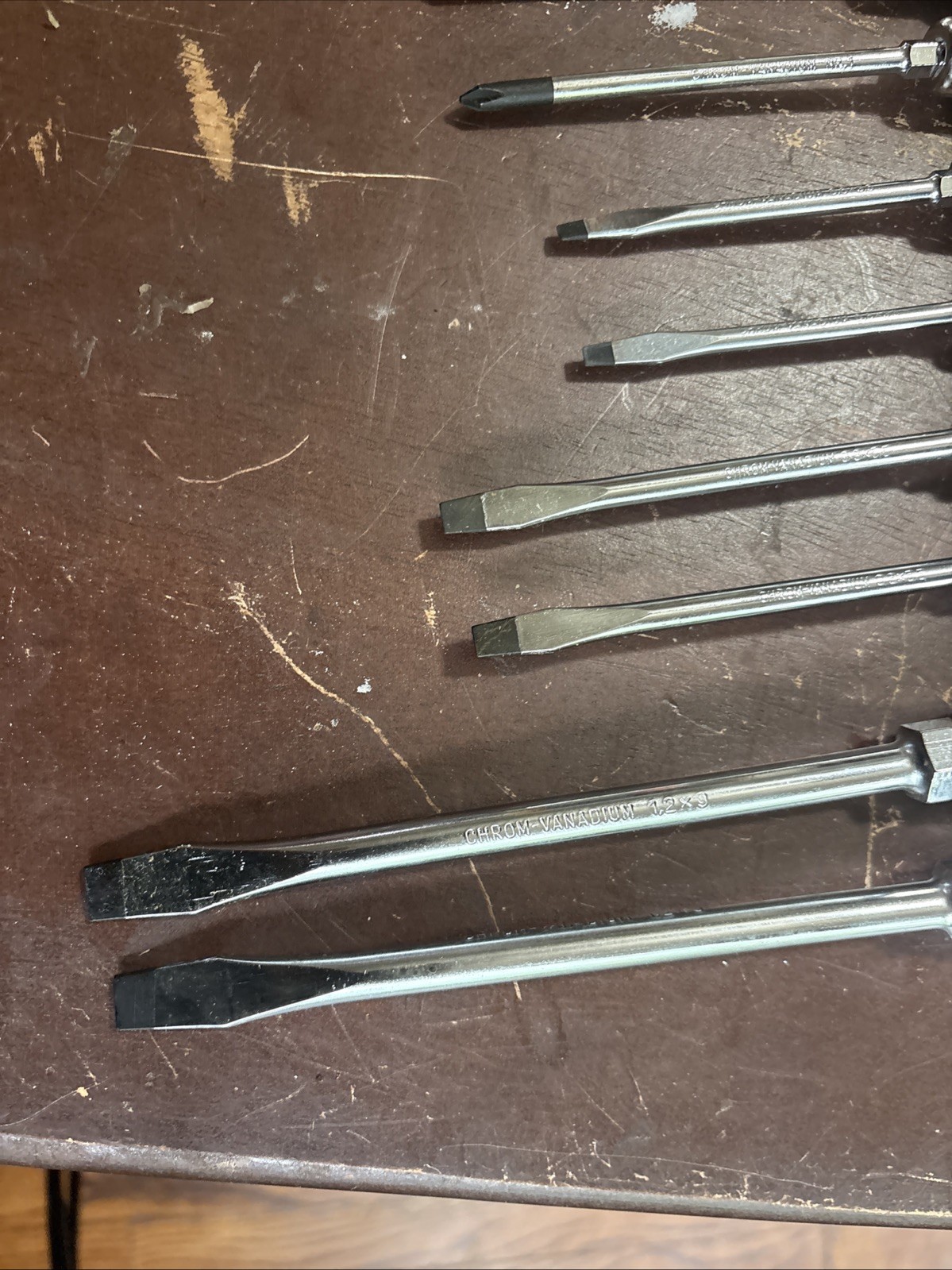 (10) Vintage New Old Stock Witte Wood Handle Screwdriver Germany (5) Sizes