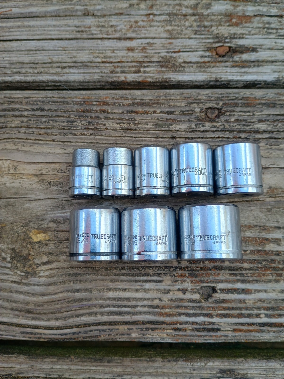 8 TrueCraft 3/8″ Drive Sockets 3/8″ 7/16″ 1/2″ 5/8″ 11/16″ 3/4″ 13/16″ 7/8″