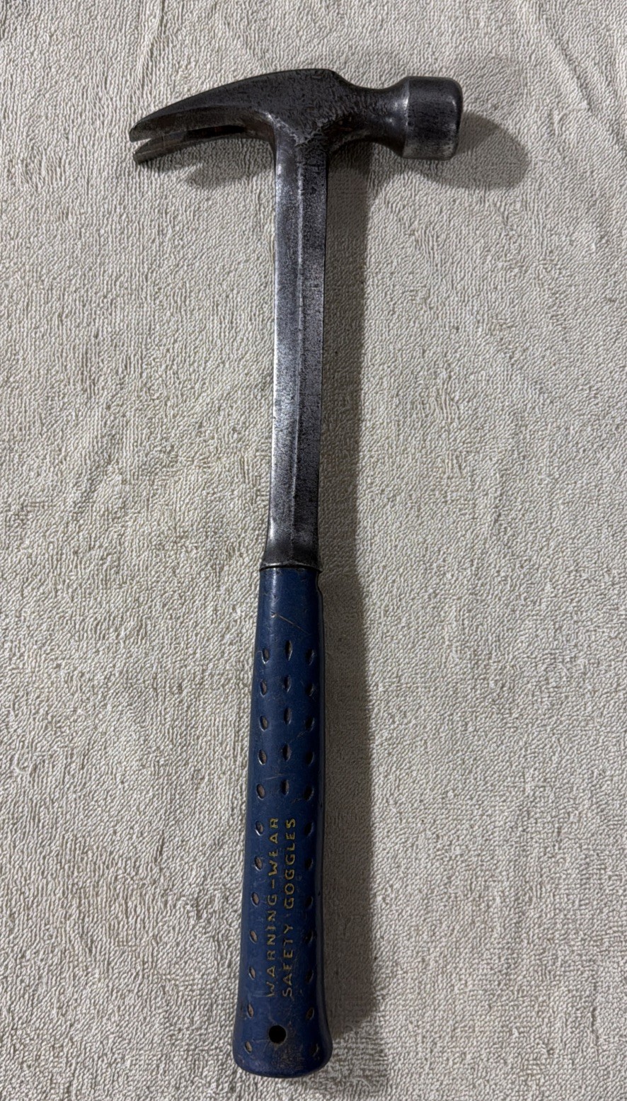 Vintage Estwing Claw Hammer 28 oz. Blue Grip Handle USA 16 In. Long
