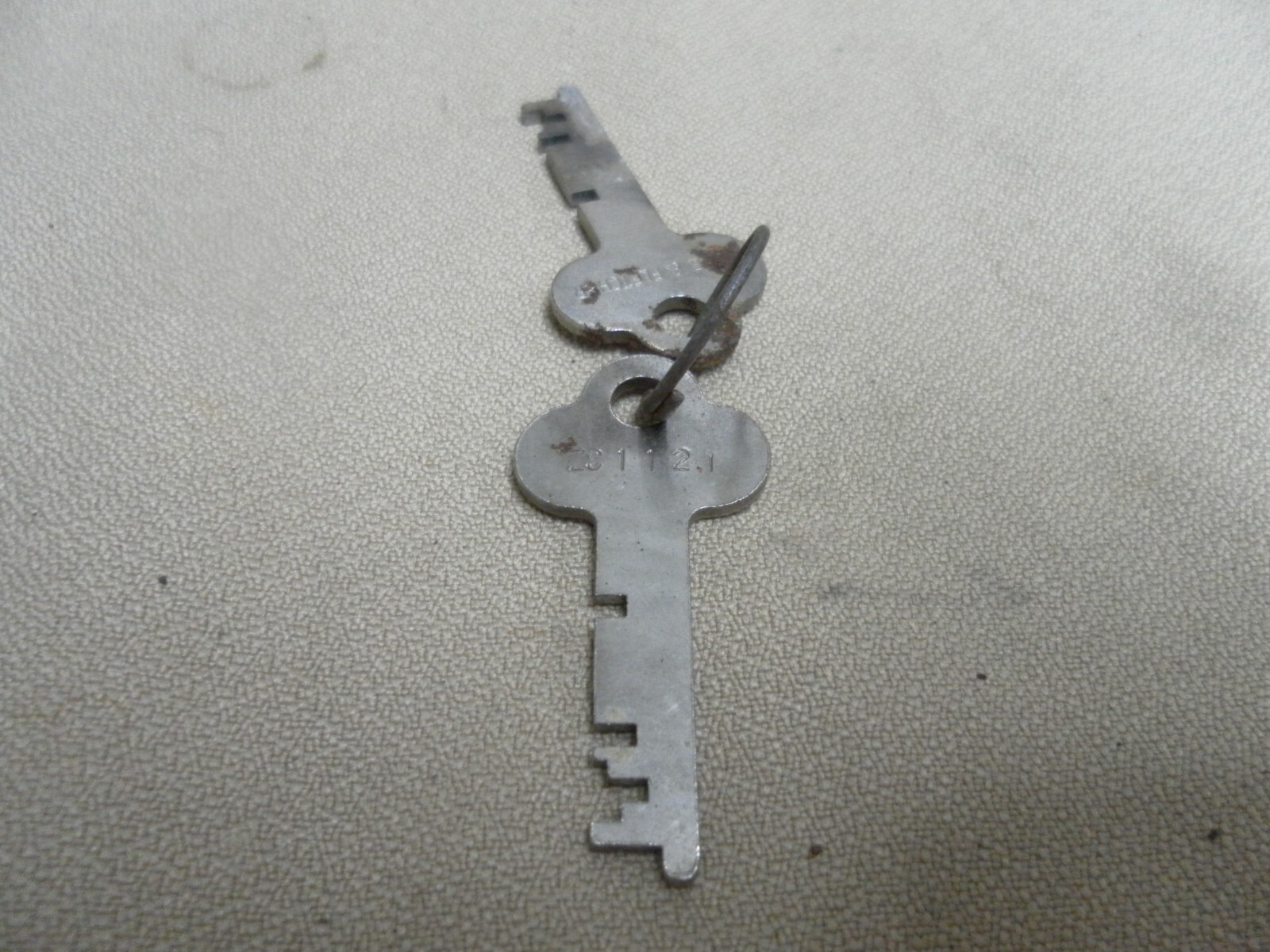 Lowe & Fletcher Metal Cabinet Cupboard drawer door LOCK +2 Keys vintage NOS