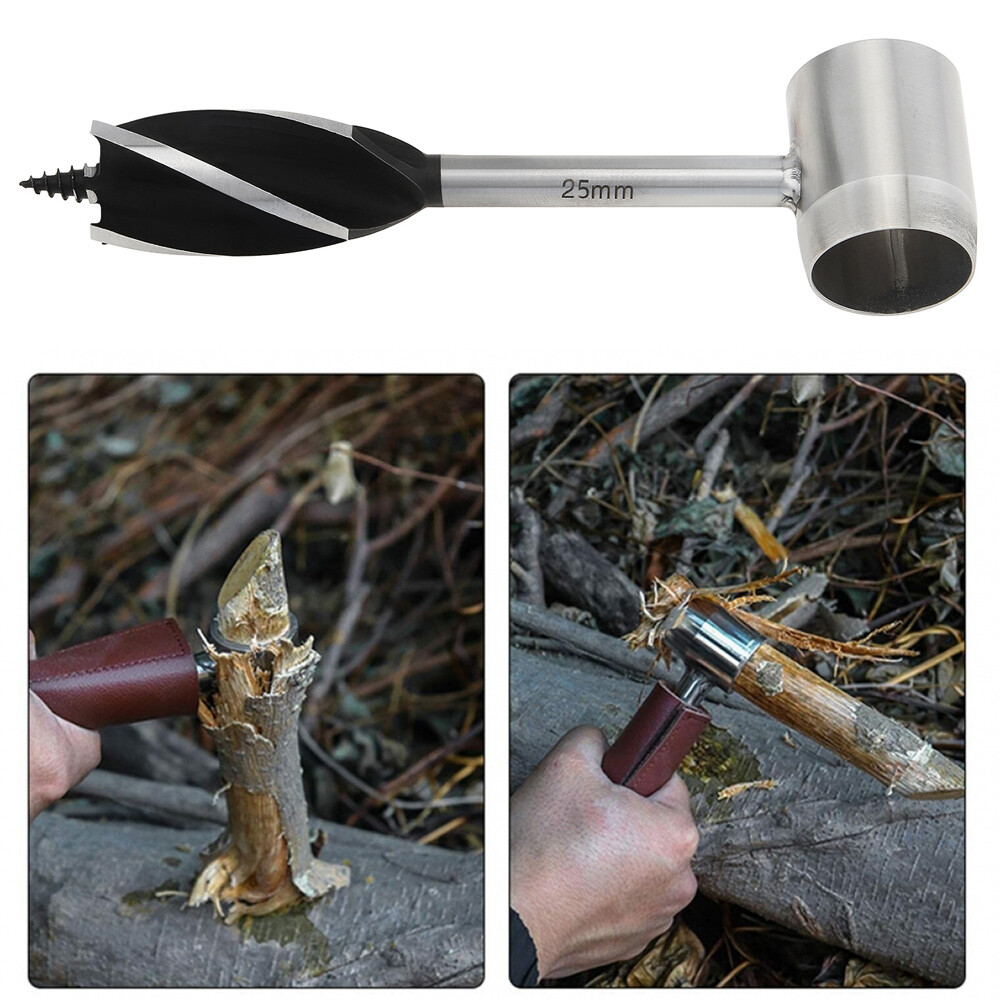Manual Hand Auger Wrench Outdoor Survival Wood Drill Tool for Bushcraft Handyman