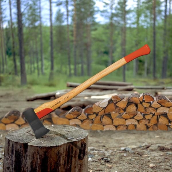 Maul Wood Splitter Axe – 31.5” Wood Splitting Axe with Hickory Handle and Log…