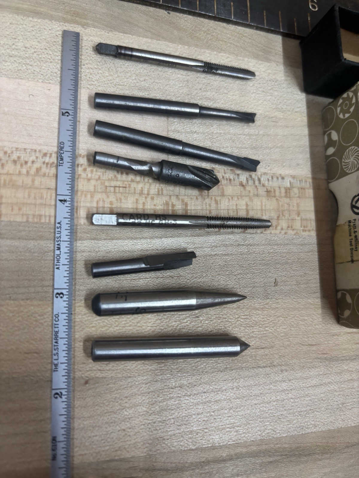 Assorted Vintage Pratt And Whitney, Severance, Card HS, Cutting Tools Lot Of 8 ￼