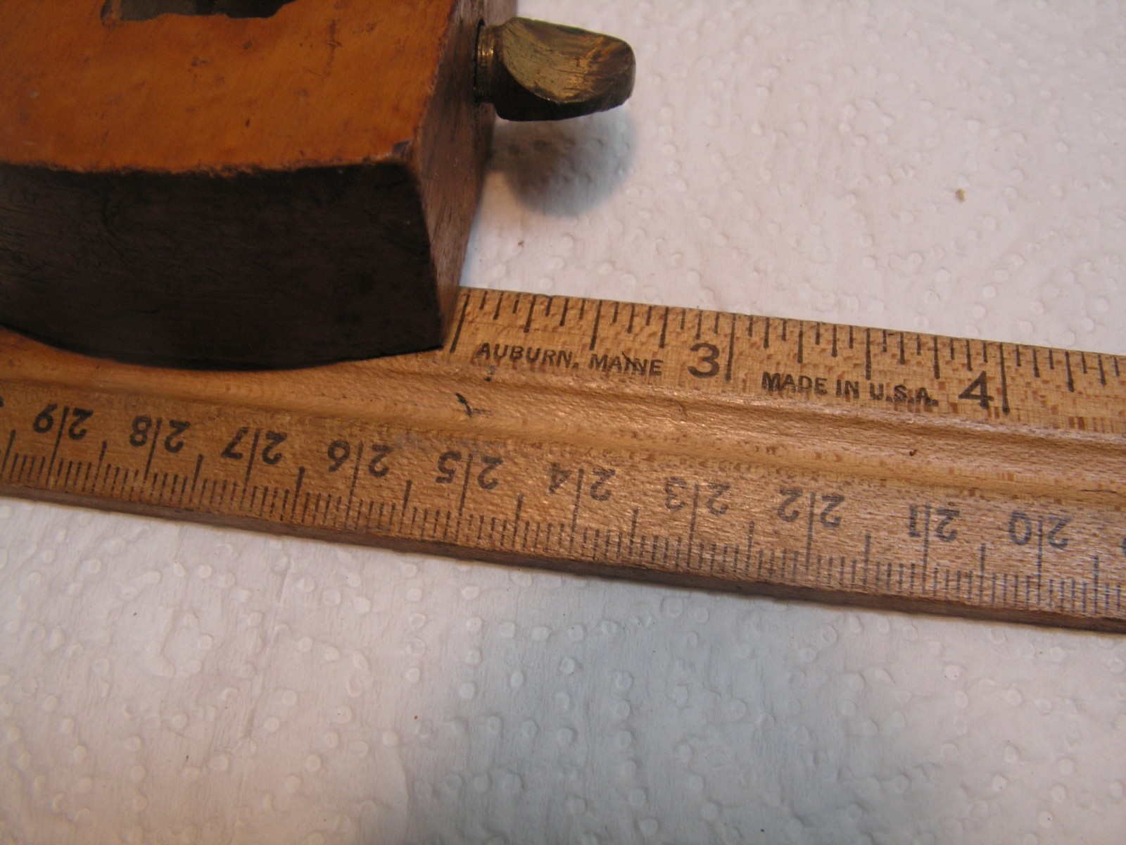 Antique Wood Depth Gauge With Unique Brass design Logo 6″ Depth Scale with point