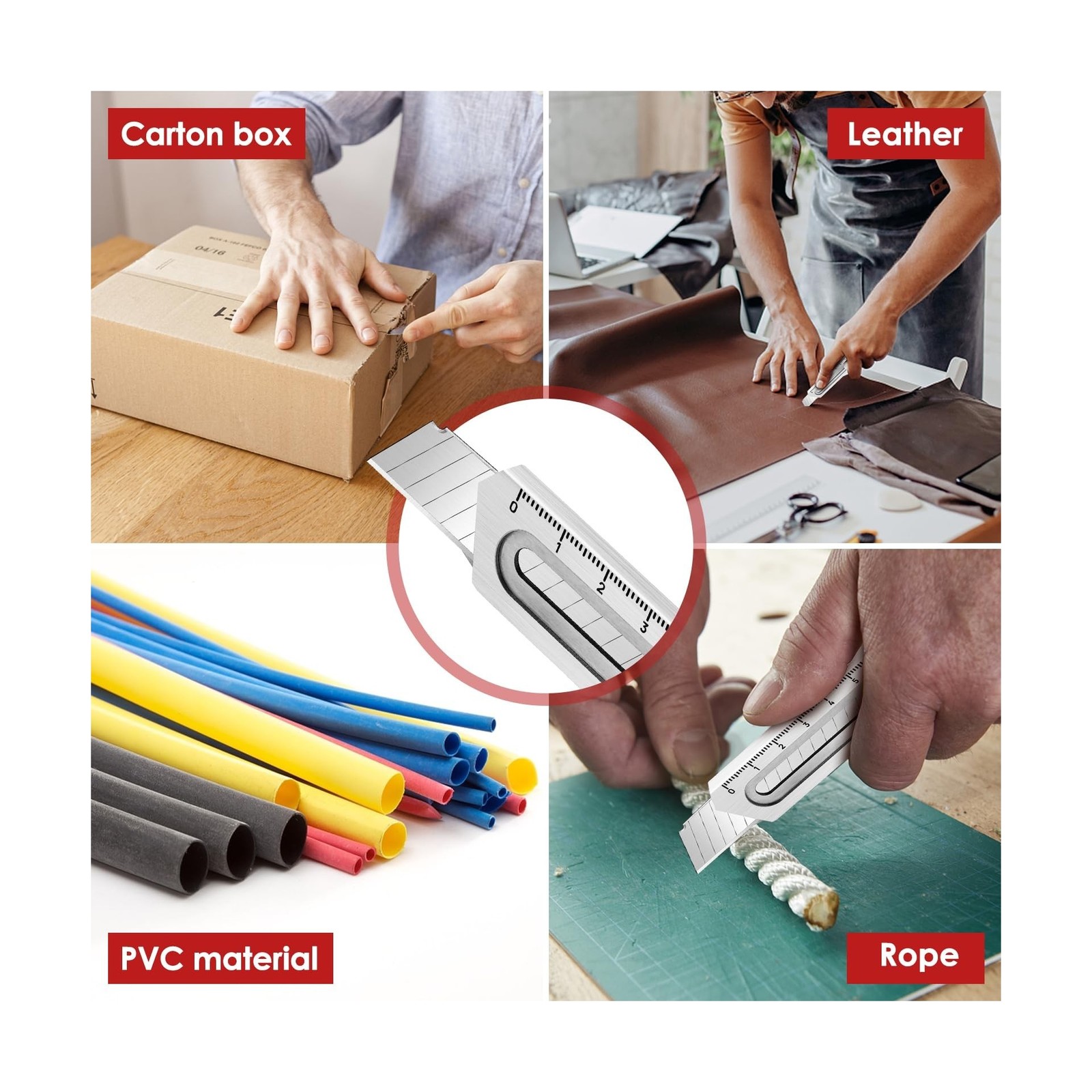 BIBURY 2 Pack Mutipurpose Utility Knife, Heave Duty Full Stainl… USA Fast Ship