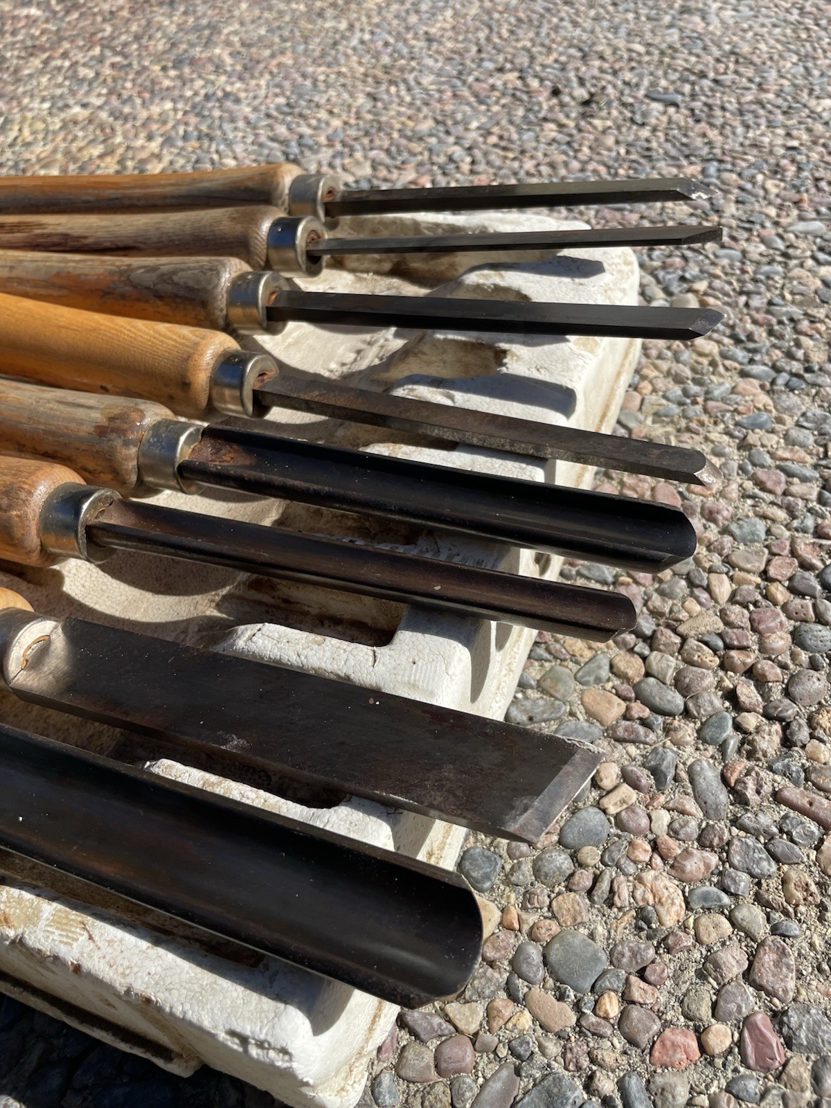 GREAT NECK CHISEL GOUGE CARVING TOOL SET OF 8 PIECES 16″ WOOD WORKING