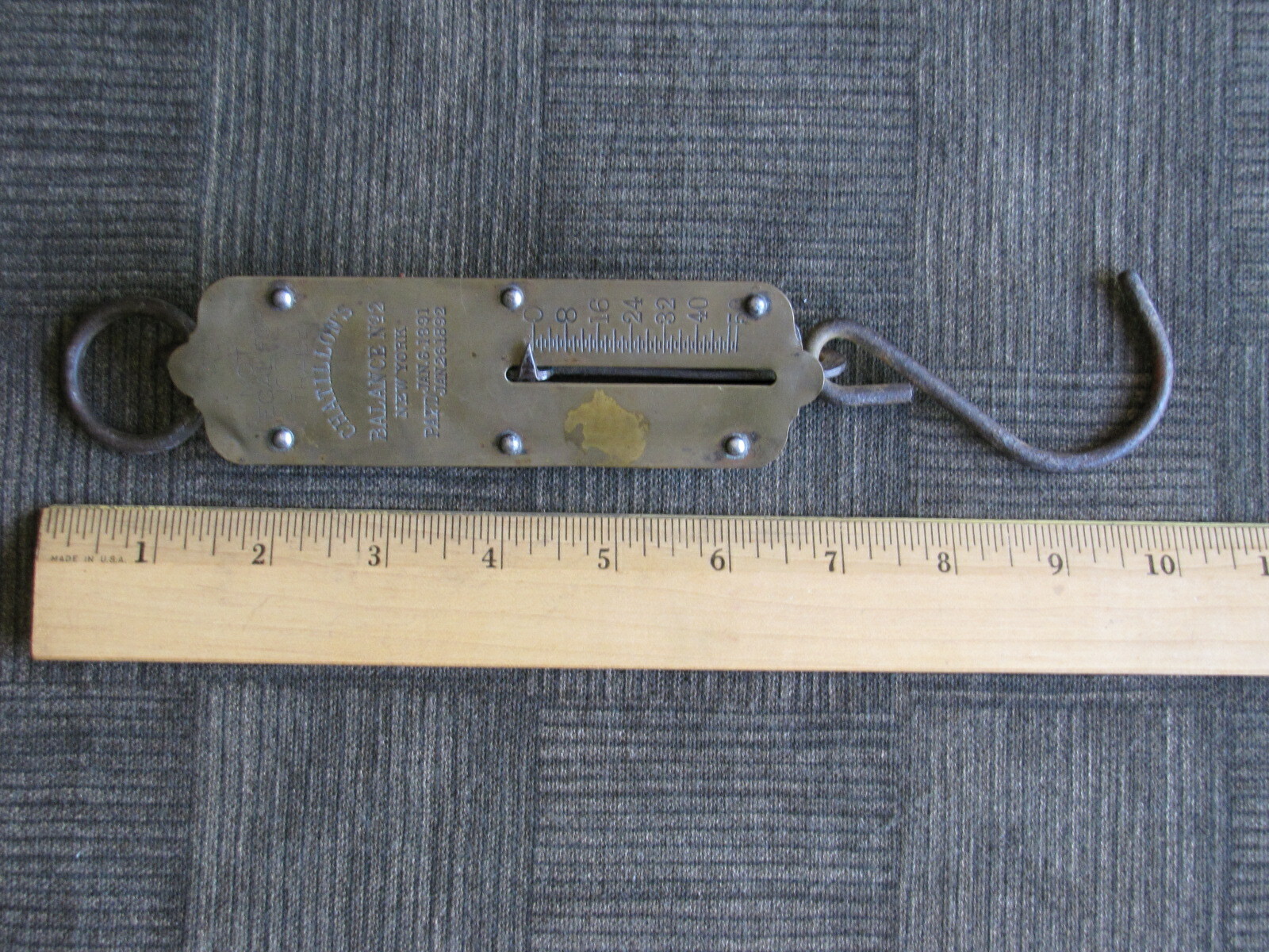 Chatillon’s Spring Scale Balance No2 Pat’d 1891/1892 New York 50 lbs. – VINTAGE