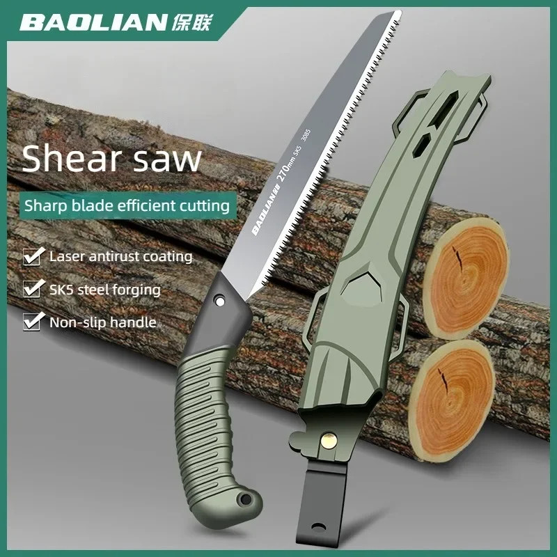 Ergonomic Folding Hand Saw with No-Slip Handle for Outdoor Wood Branch
