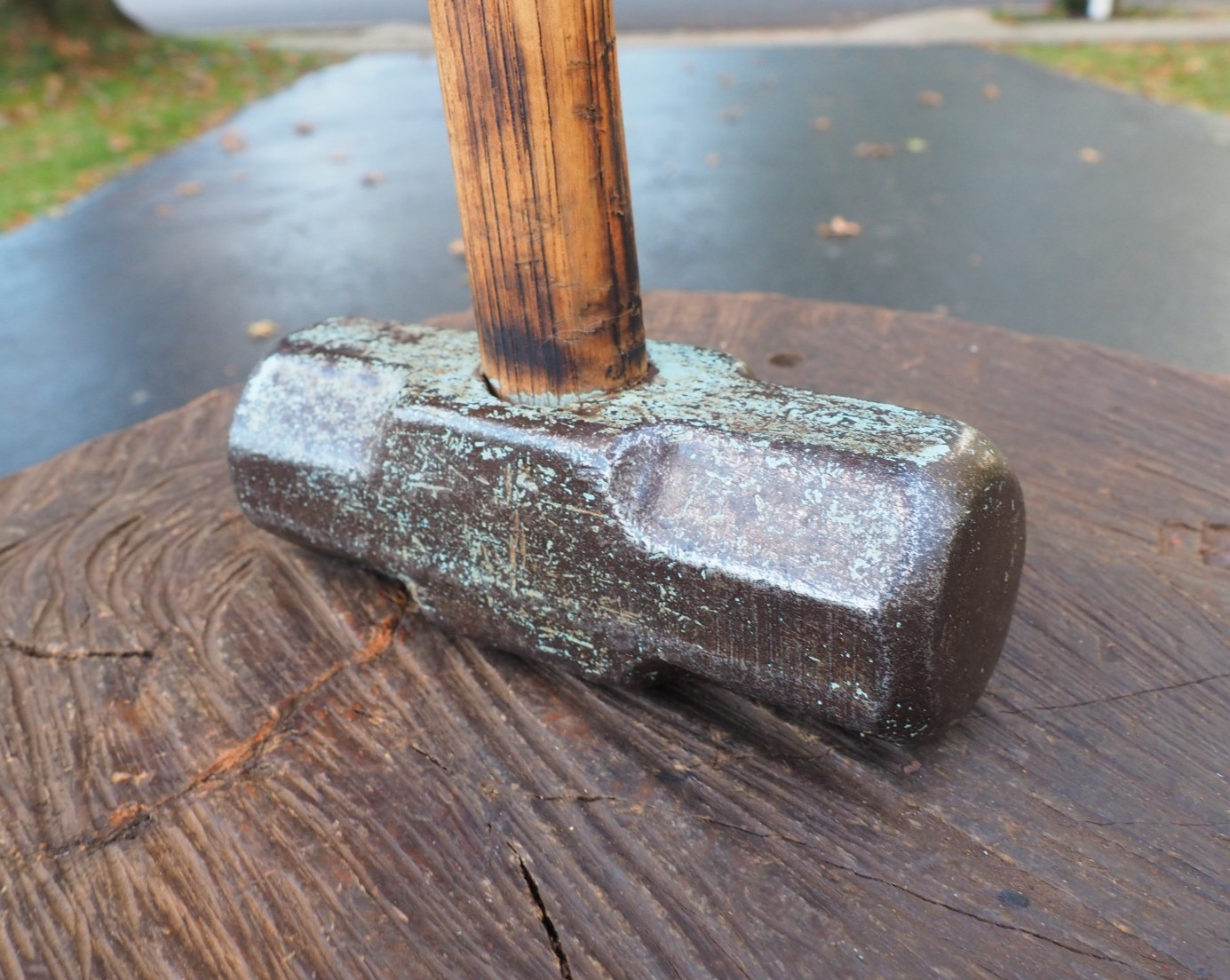 MONSTER 8LB STRIKERS “SLEDGE” HAMMER RR BLACKSMITH ANVIL FORGING VINTAGE VISE