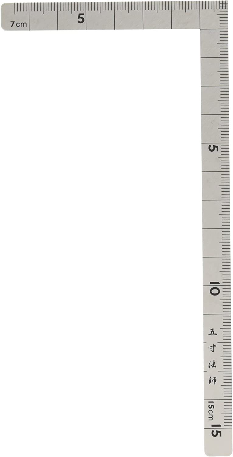 SHINWA Mini Carpenters L-Square 15cm X 7.5cm Stainless Steel Metric 12103 Japan