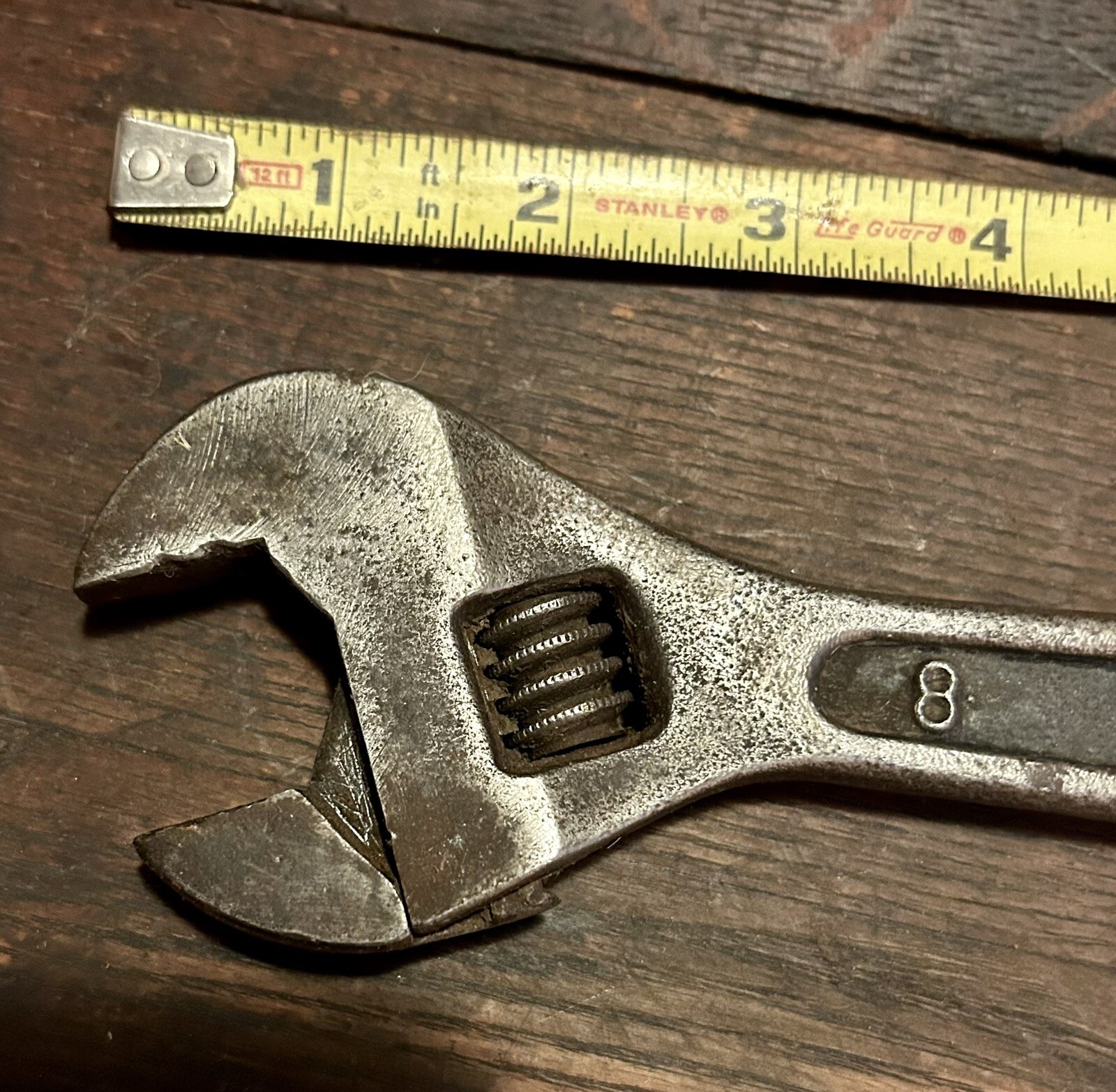 Ant/Vtg SCHOLLER USA Buffalo, NY USA 8″ Adjustable Wrench black oxide finish