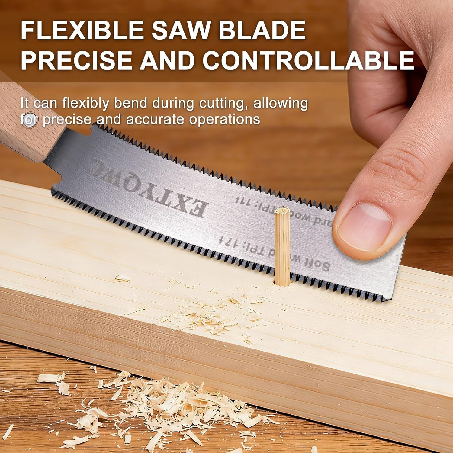 2 Pack 6-Inch Japanese Hand Saw: Double Edged for Precision Cutting & Trimming