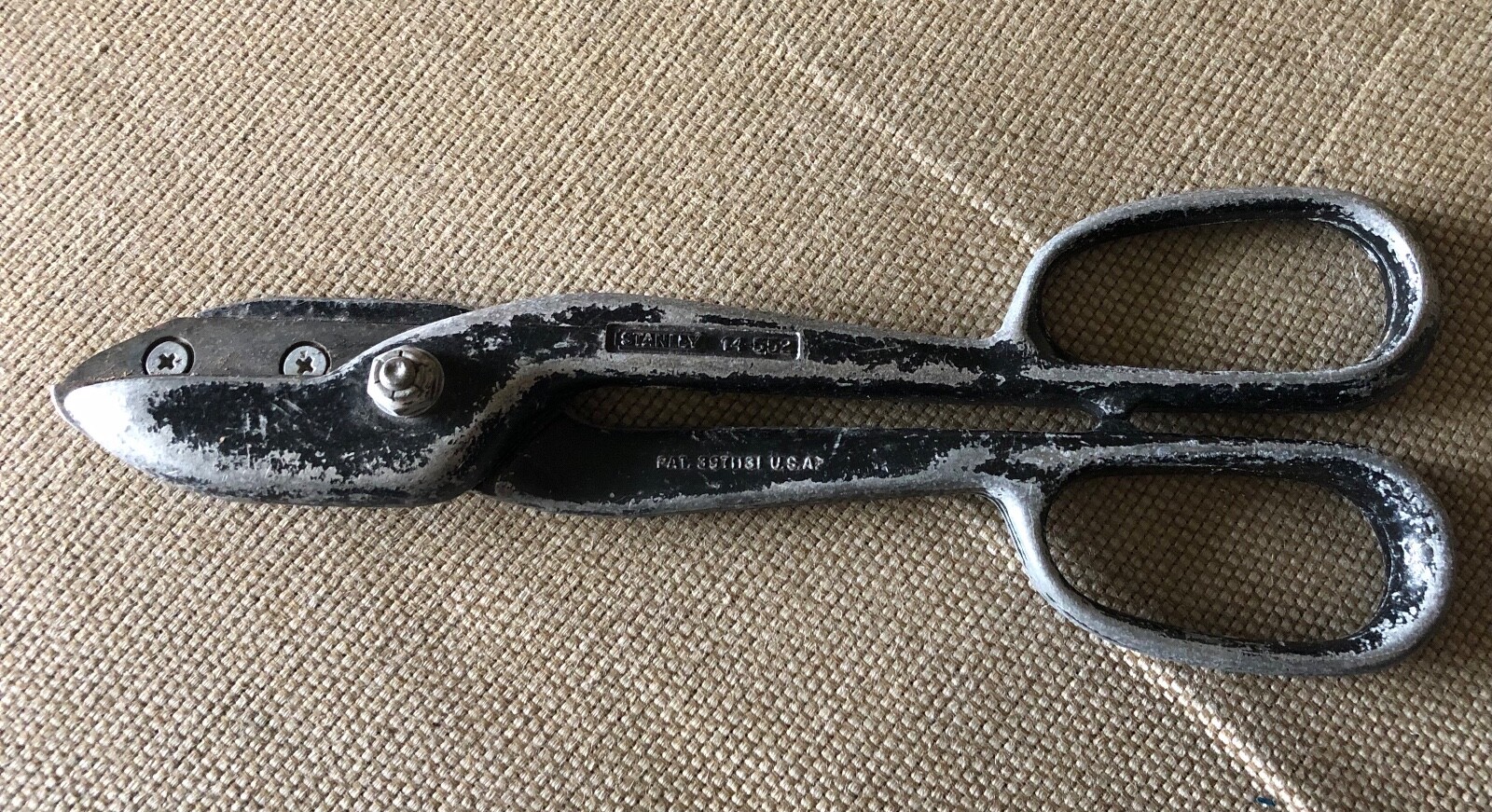 Vintage Stanley 14-552 All Purpose Aluminum Tin 10″ Snips – Made in USA