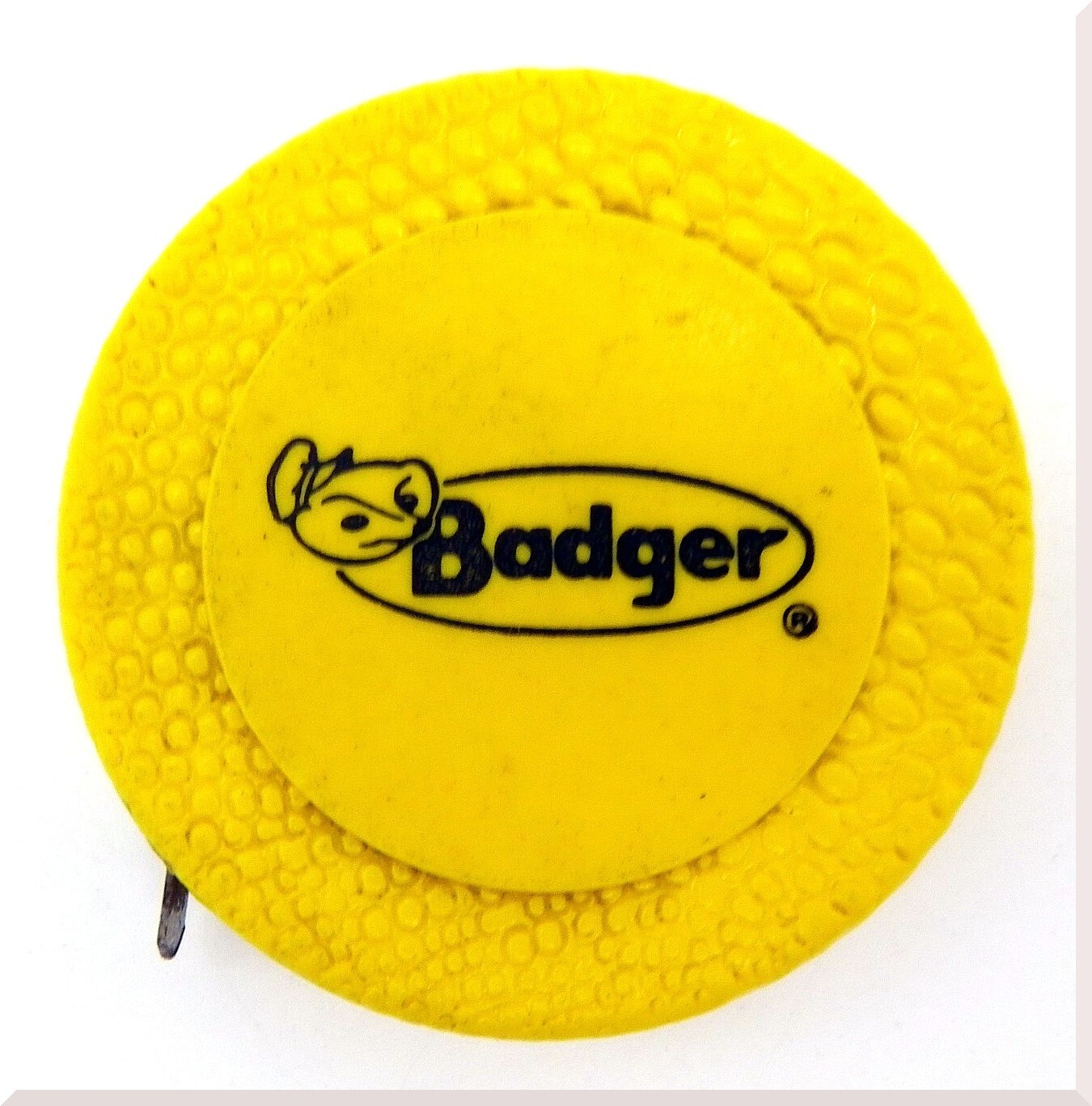 Vintage Yellow Badger 1-3/4″ Measuring Tape 39″ X 1/4″ length Optimal Edged