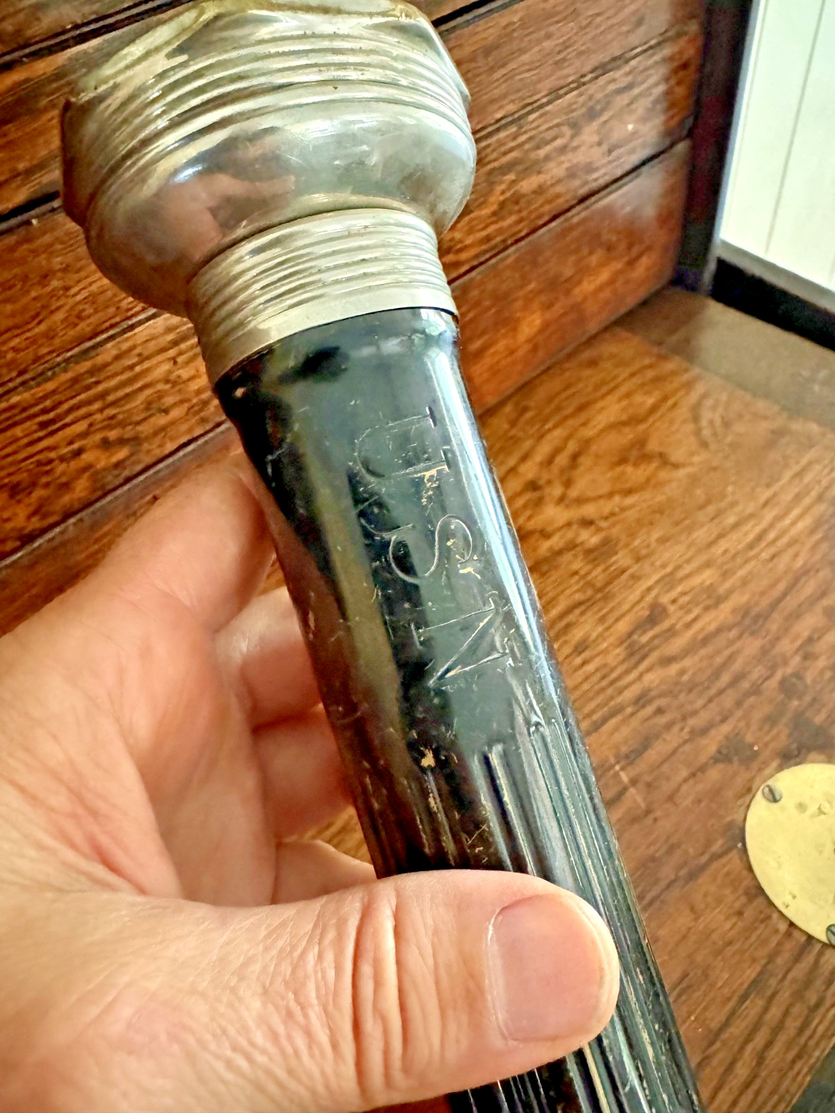 Vintage 1930s Winchester Brass 3D Fish Flashlight USN US Navy Military Stamped