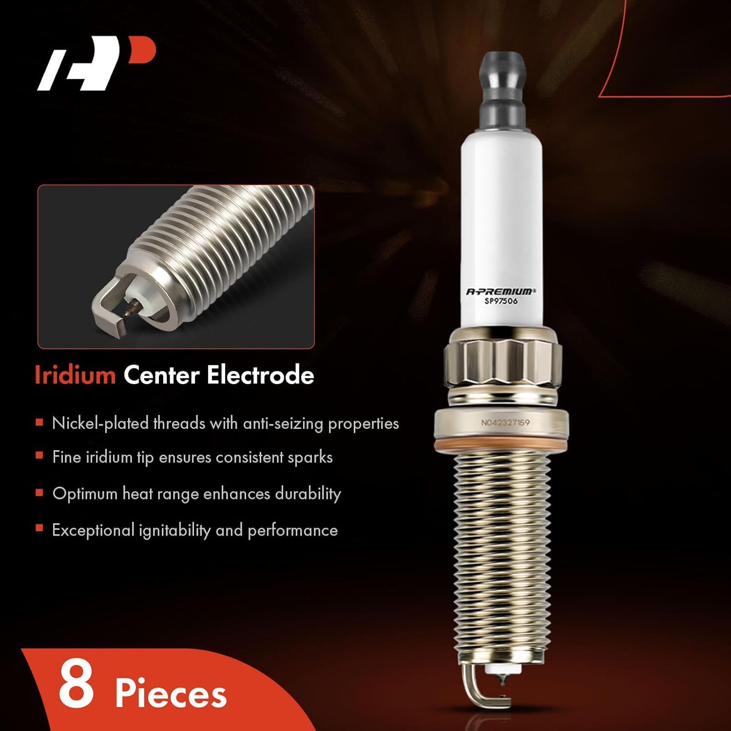 Iridium Platinum Spark Plugs Compatible with BMW X5 2013-2018, 550i, 550i GT, 55