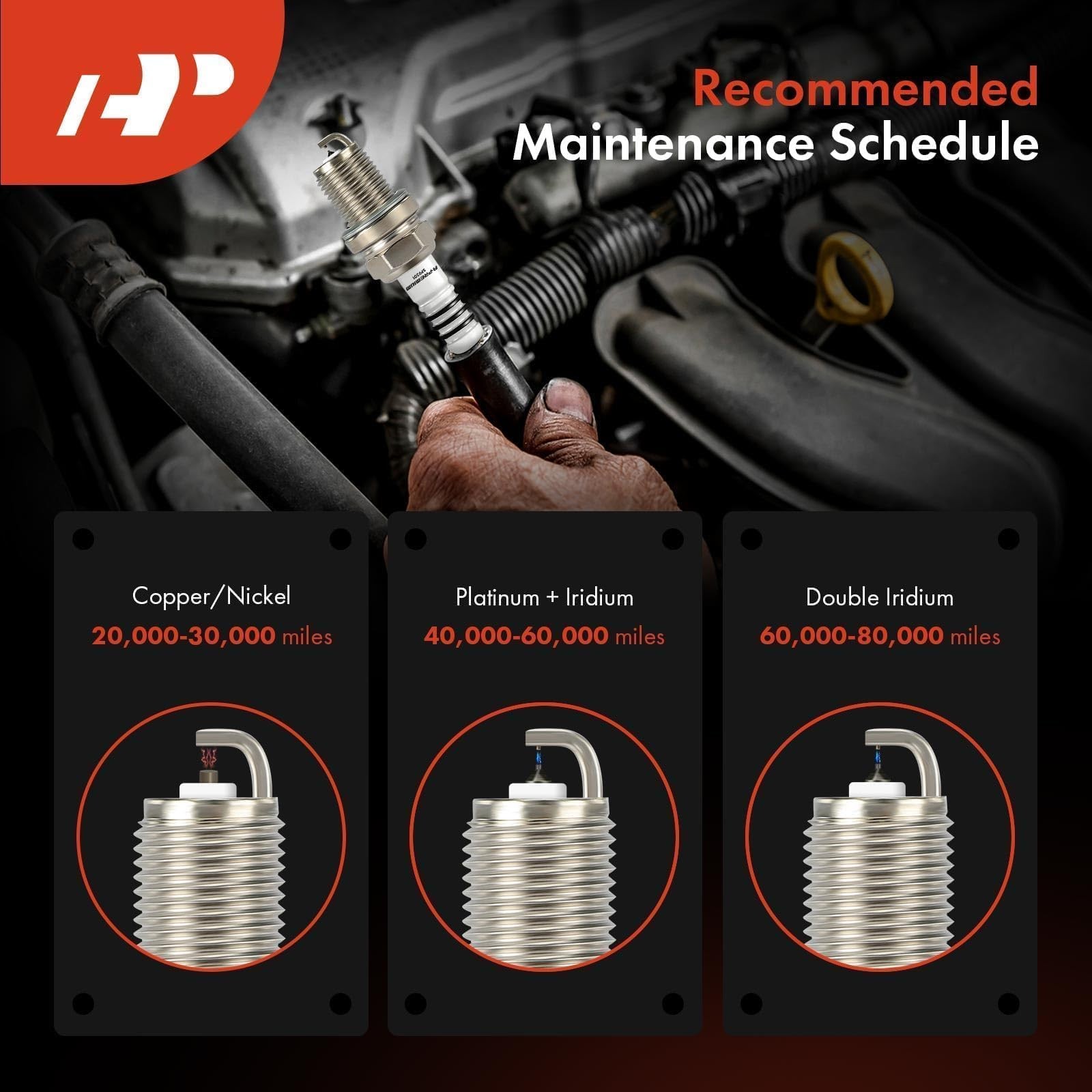 A-Premium 6PCS Iridium Platinum Spark Plugs Compatible with Buick,…