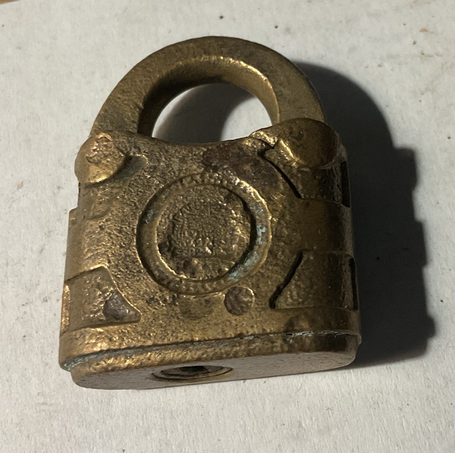 Vintage Miniature Yale & Towne Mfg Co Brass Bronze Padlock, Stamford CT, No Key