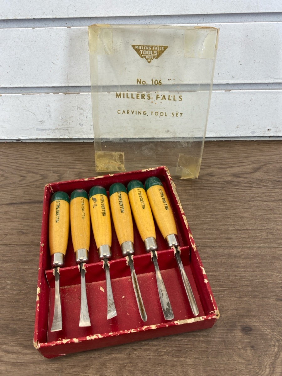 MILLERS FALLS NO.106 VINTAGE CARVING CHISELS, USA (WCP039682)
