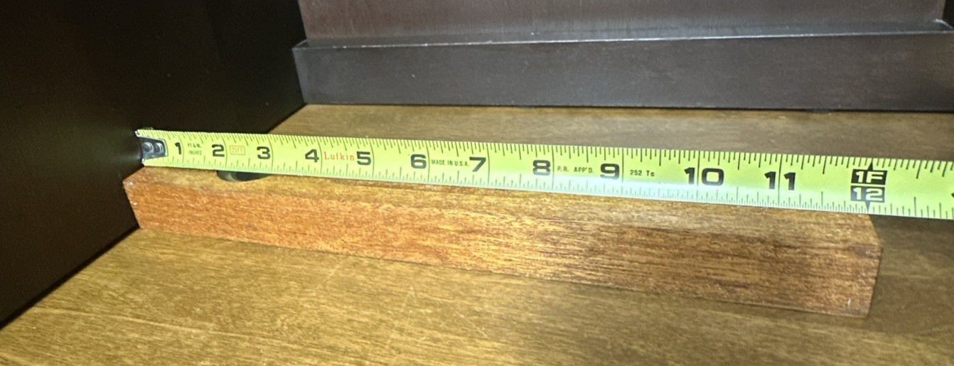 Teak Wood and Brass 12″ Level No Visible Manufacturer Vintage